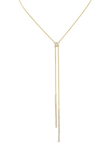 White Diamonds in 18K Gold colour