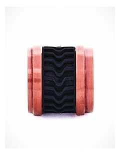 Ion Plated Brown Black Rubber Bead