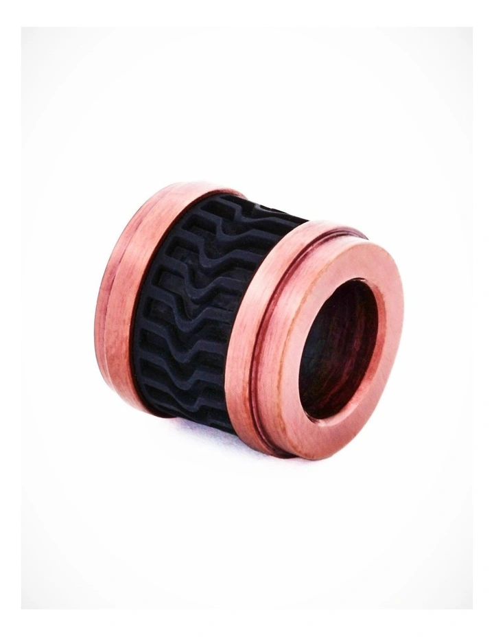 Ion Plated Brown Black Rubber Bead image 3