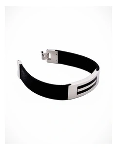 Stainless Steel/Leather Bracelet