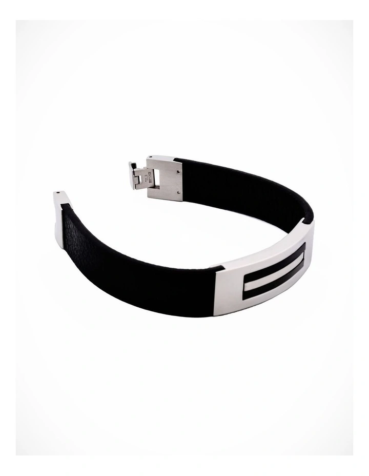 Stainless Steel/Leather Bracelet image 1