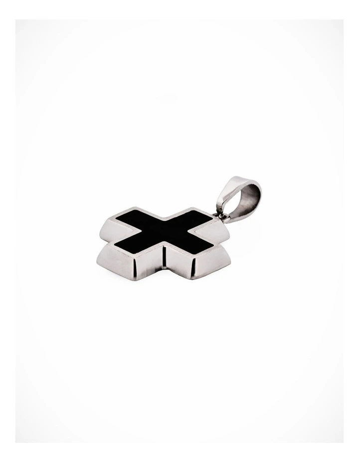 Stainless Steel Black Cross Pendant image 3