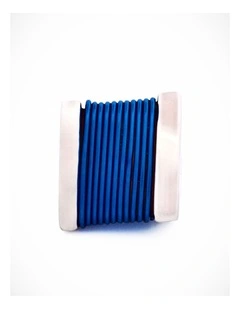 Steel Ion Plated Blue Bead