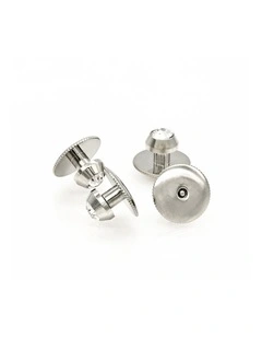 Rhodium Crystal Mushroom Shirt Studs (pack of4)