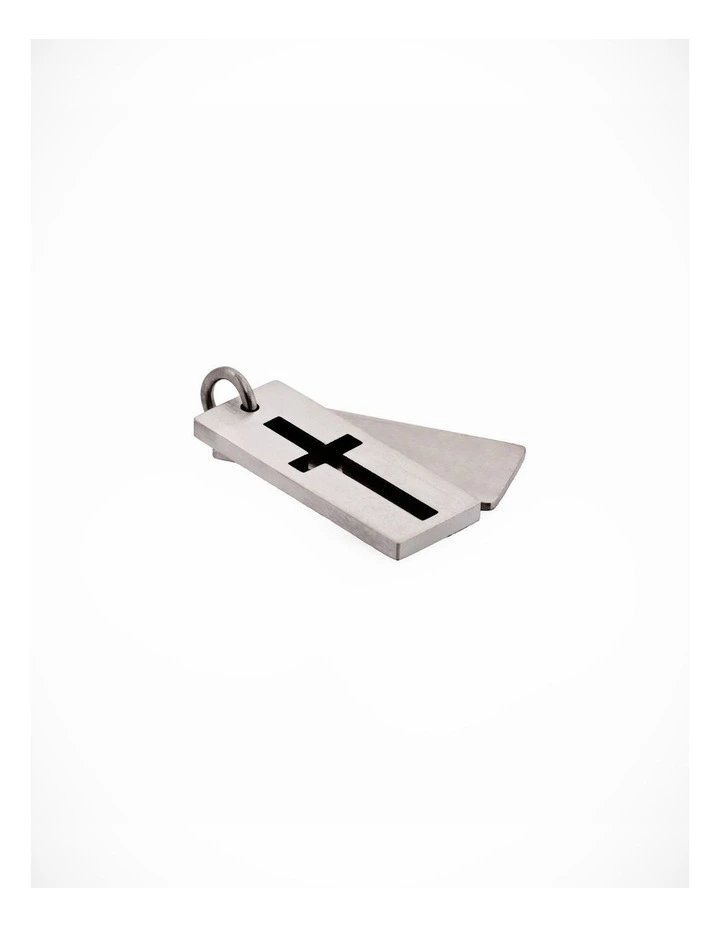 Stainless Steel Dog Tag Cross image 1