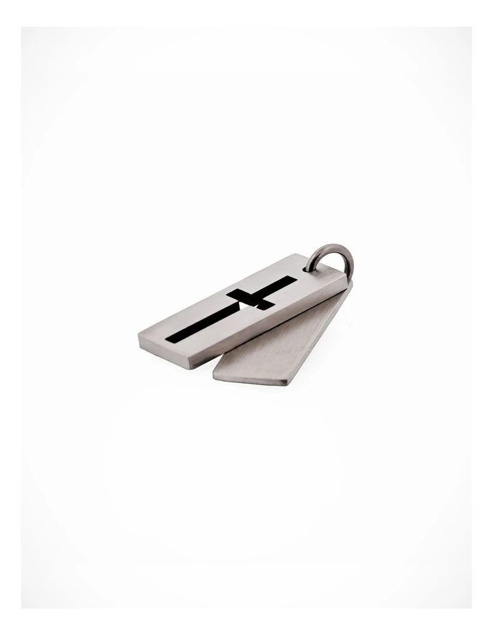 Stainless Steel Dog Tag Cross image 2