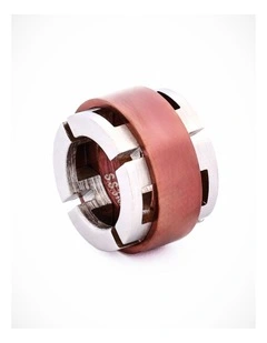 Steel Ion Plated Brown Bead