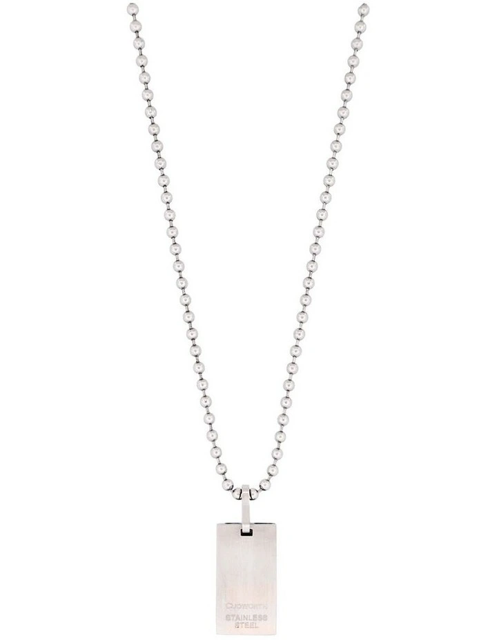 Stainless Steel Fibreglass Tag Pendant & 55cm Ball Chain image 2