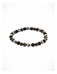 Multi Coloured Agate Bead Bracelet