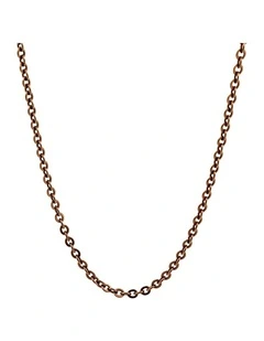 Ion Plated Brown Stainless Steel Rolo Neck Chain