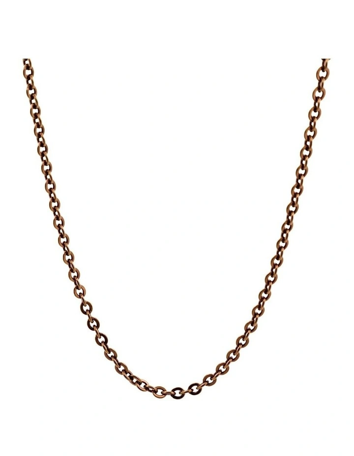 Ion Plated Brown Stainless Steel Rolo Neck Chain image 1