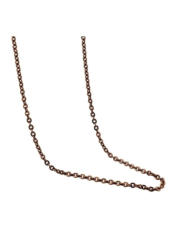 Ion Plated Brown Stainless Steel Rolo Neck Chain image 3