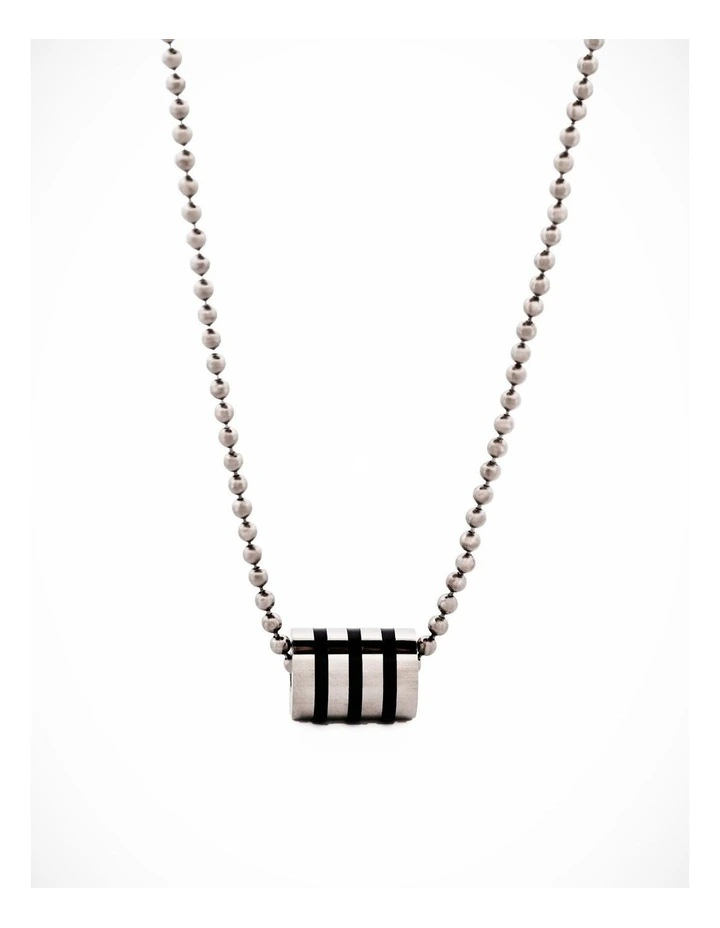 Stainless Steel Pendant - Round Black Enamel without Chain image 3