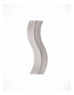 Stainless Steel Pendant- Matt & Shiny Wave - No Chain