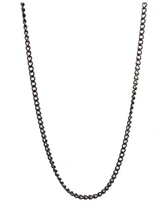 Ion Plated Black Stainless Steel Chain 55cm