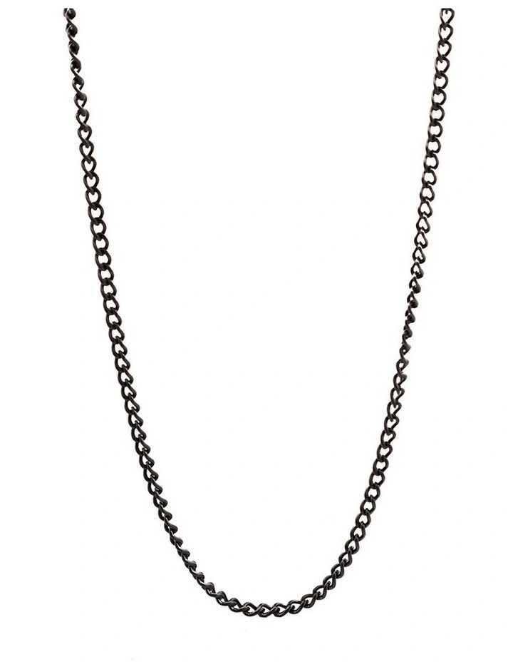 Ion Plated Black Stainless Steel Chain 55cm image 1