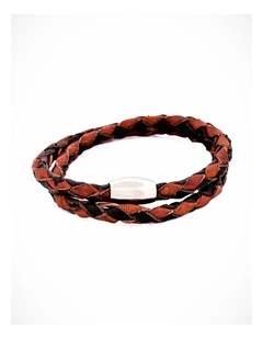 Black Brown Leather Bracelet