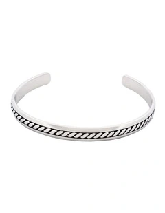 Stainless Steel & Ion Plated Antique Patterned Bangle
