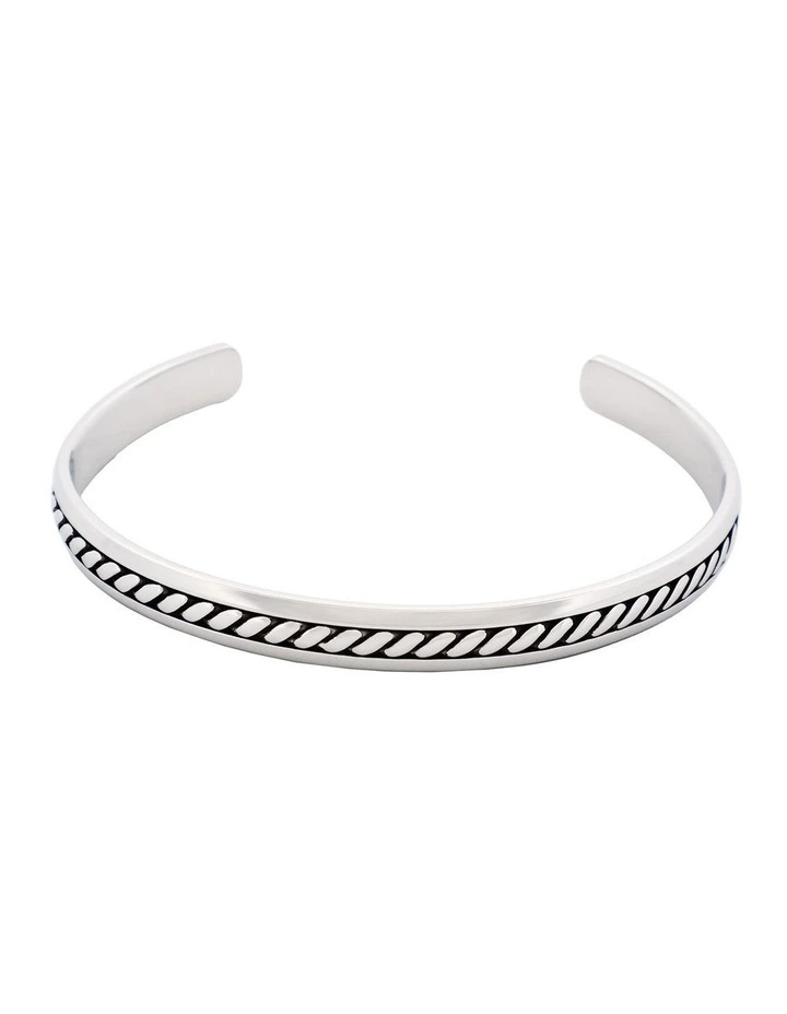 Stainless Steel & Ion Plated Antique Patterned Bangle image 1