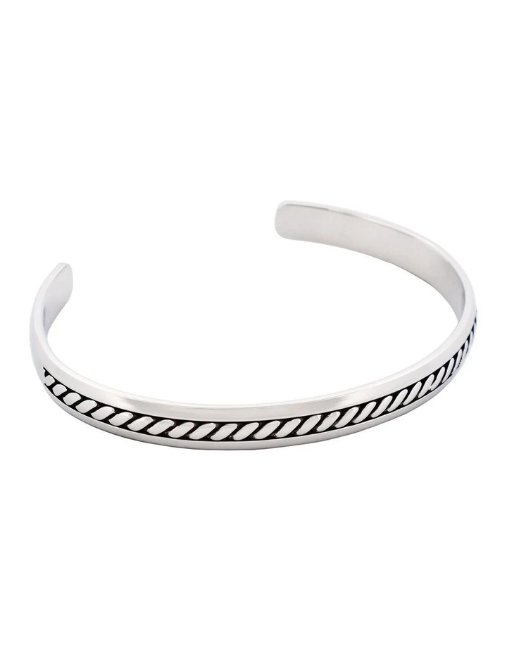 Stainless Steel & Ion Plated Antique Patterned Bangle image 2