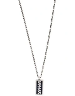 Stainless Steel Black Enamel Pendant
