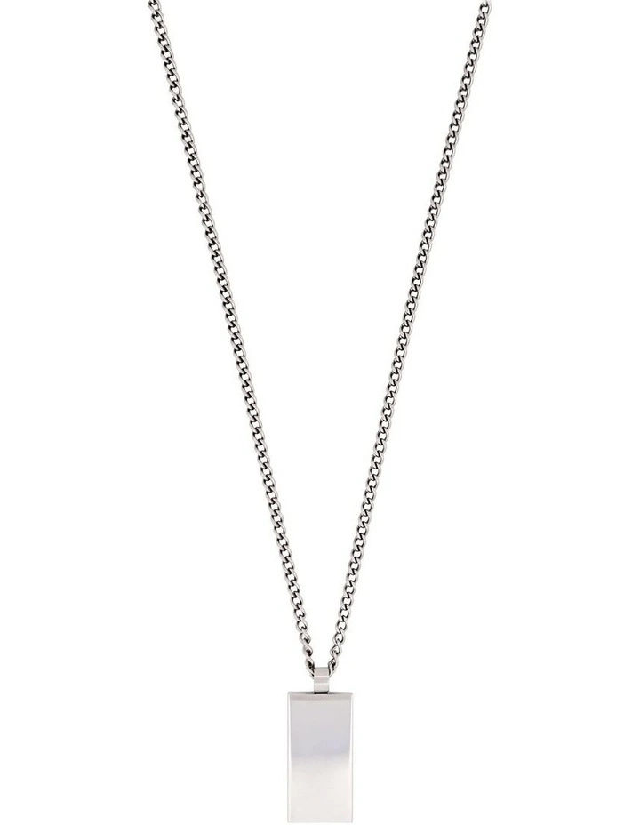 Stainless Steel Black Enamel Pendant image 2
