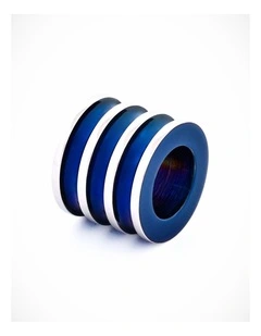 Steel Ion Plated Blue Bead