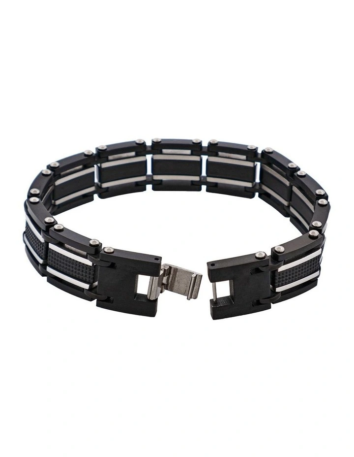 Stainless Steel & Ion Plated Black Link Bracelet image 4