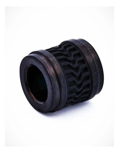 Ion Plated Black Black Rubber Bead