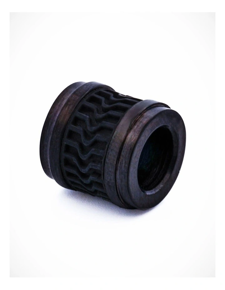 Ion Plated Black Black Rubber Bead image 2