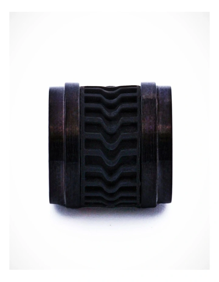 Ion Plated Black Black Rubber Bead image 3