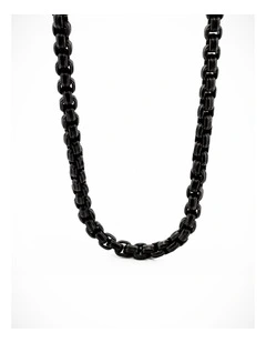 Ion plated Gun Metal Stainless Steel Thick curb Link Neck Chain 50cm
