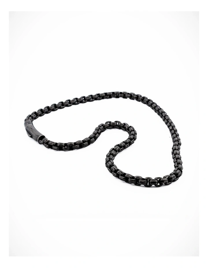 Ion plated Gun Metal Stainless Steel Thick curb Link Neck Chain 50cm image 2