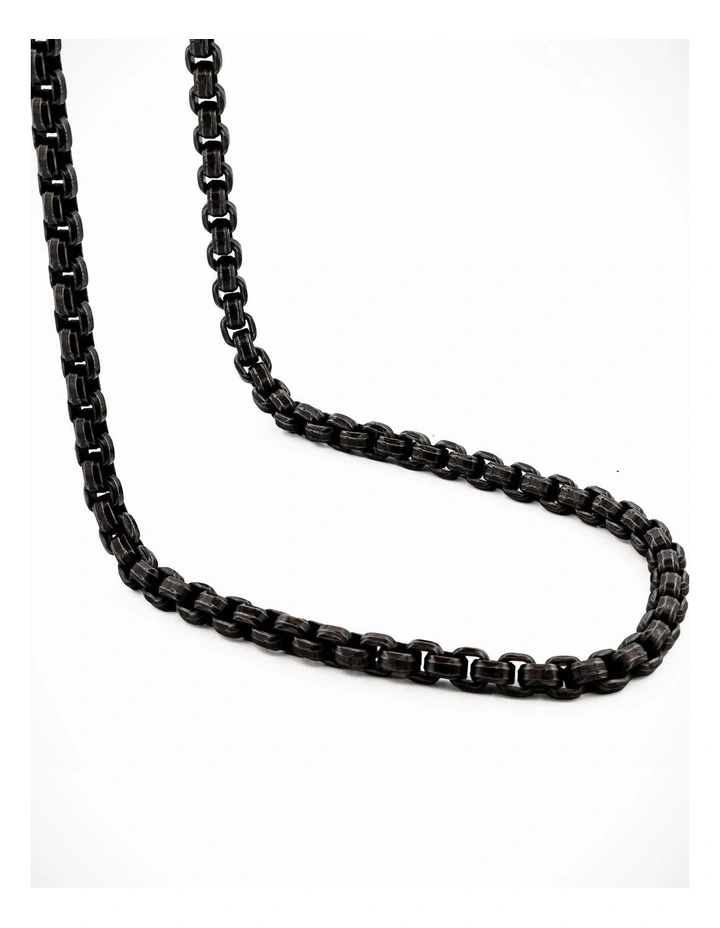 Ion plated Gun Metal Stainless Steel Thick curb Link Neck Chain 50cm image 3
