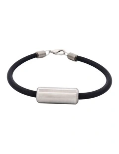 Stainless Steel & Rubber Bracelet