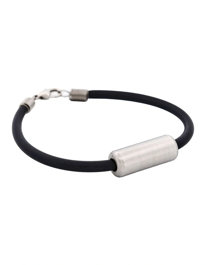 Stainless Steel & Rubber Bracelet image 2