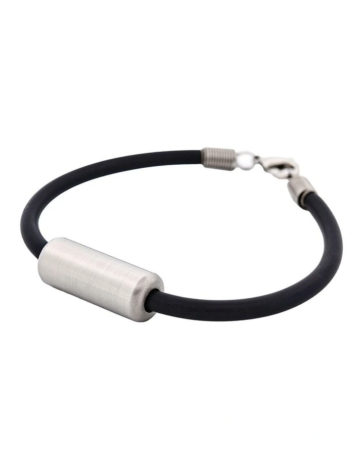 Stainless Steel & Rubber Bracelet image 3