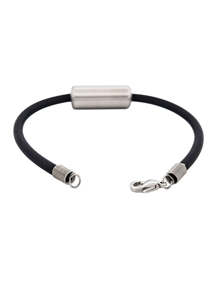 Stainless Steel & Rubber Bracelet image 4