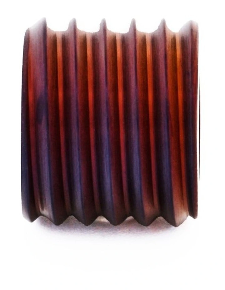 Ion Plated Purple Ribbed Bead image 1