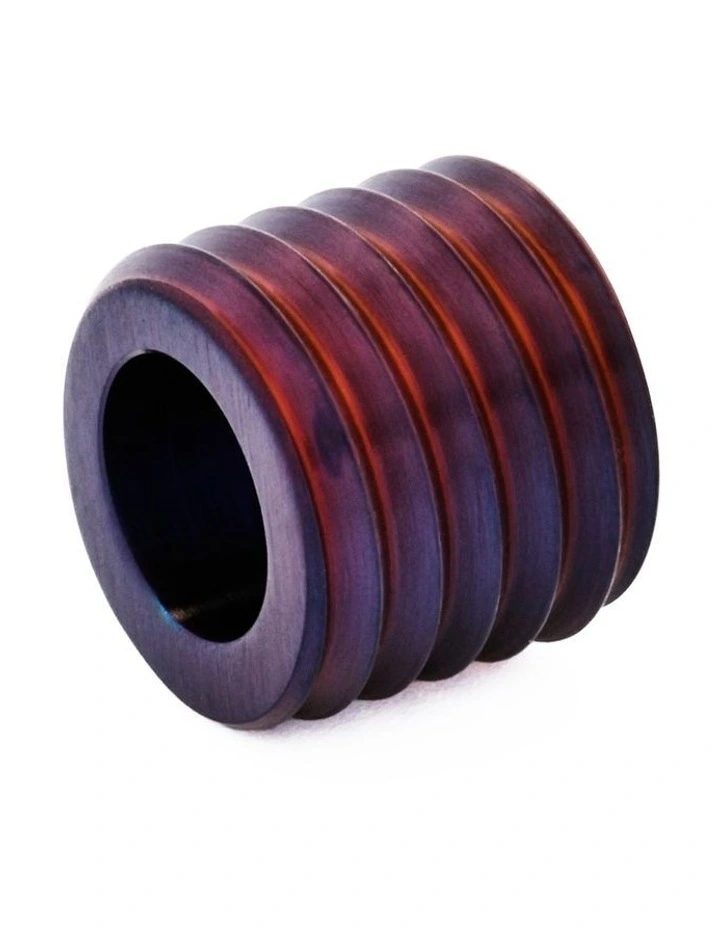 Ion Plated Purple Ribbed Bead image 2