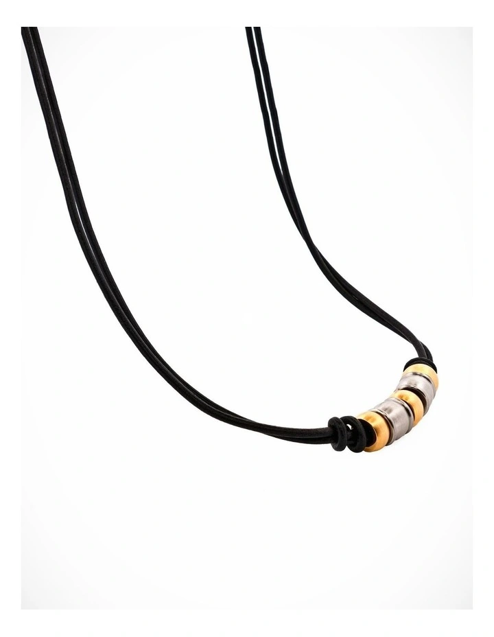 Stainless Steel &Ion Plated Gold Bead Pendant image 3