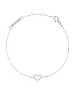 Mirelle Heart Bracelet Elegant Minimal Silver 155-185mm