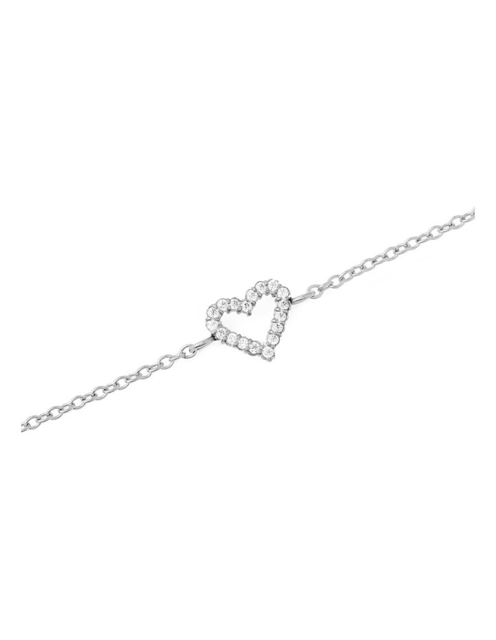 Mirelle Heart Bracelet Elegant Minimal Silver 155-185mm image 3