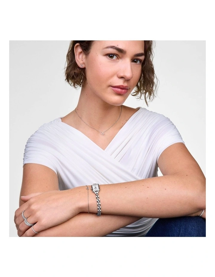 Mirelle Heart Bracelet Elegant Minimal Silver 155-185mm image 5