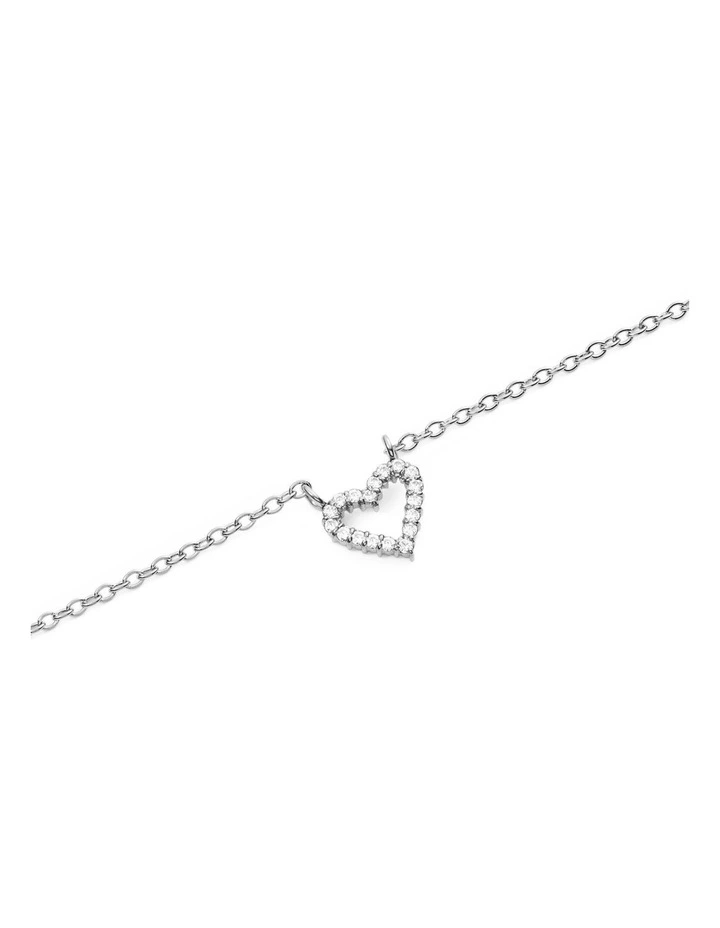 Mirelle Heart Necklace Minimalist Jewellery Silver 400-440mm image 3