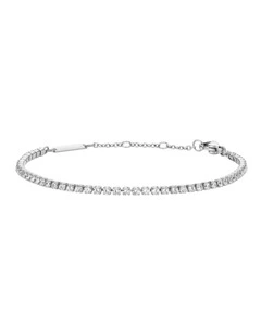 Classic Tennis Bracelet Silver Stainless Steel Accessory