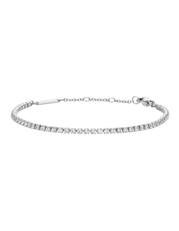 Classic Tennis Bracelet Silver Stainless Steel Accessory image 1