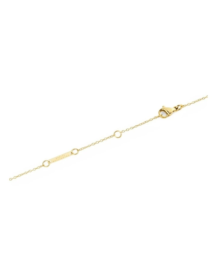 Pearl Necklace Gold Swarovski Glass Pendant 40-44 cm image 5