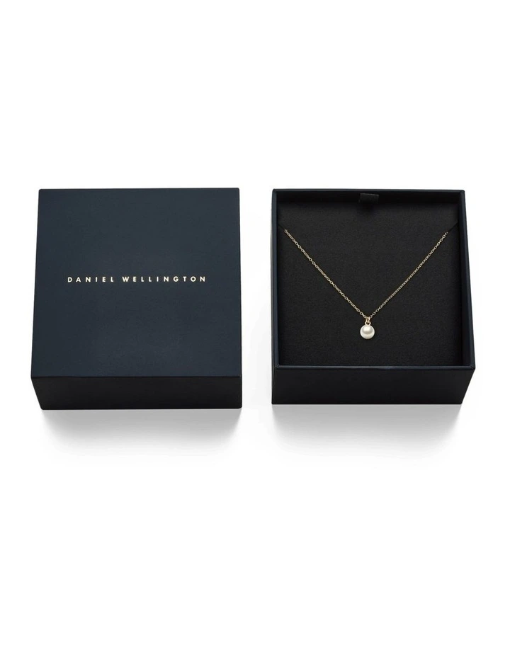 Pearl Necklace Gold Swarovski Glass Pendant 40-44 cm image 6