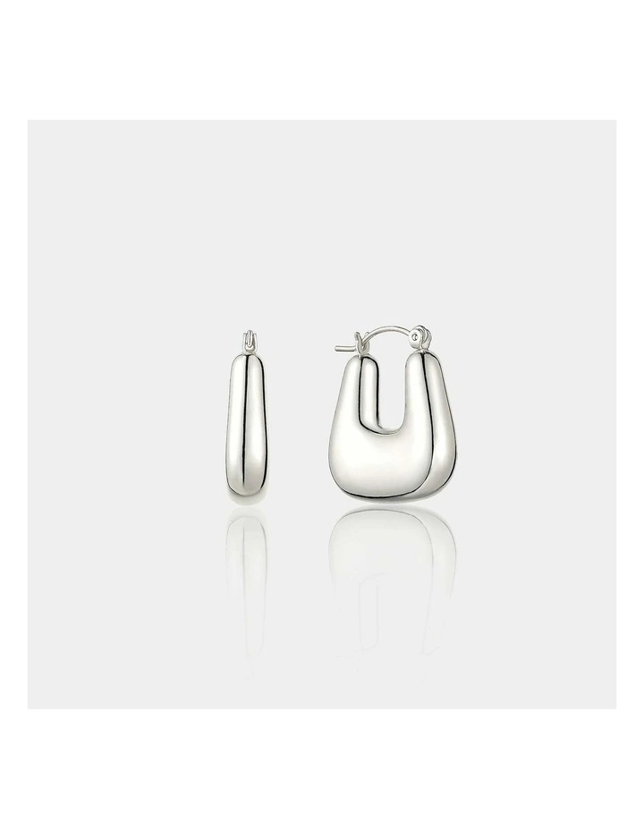 Square Crush Earrings - Sterling Silver Plated image 1